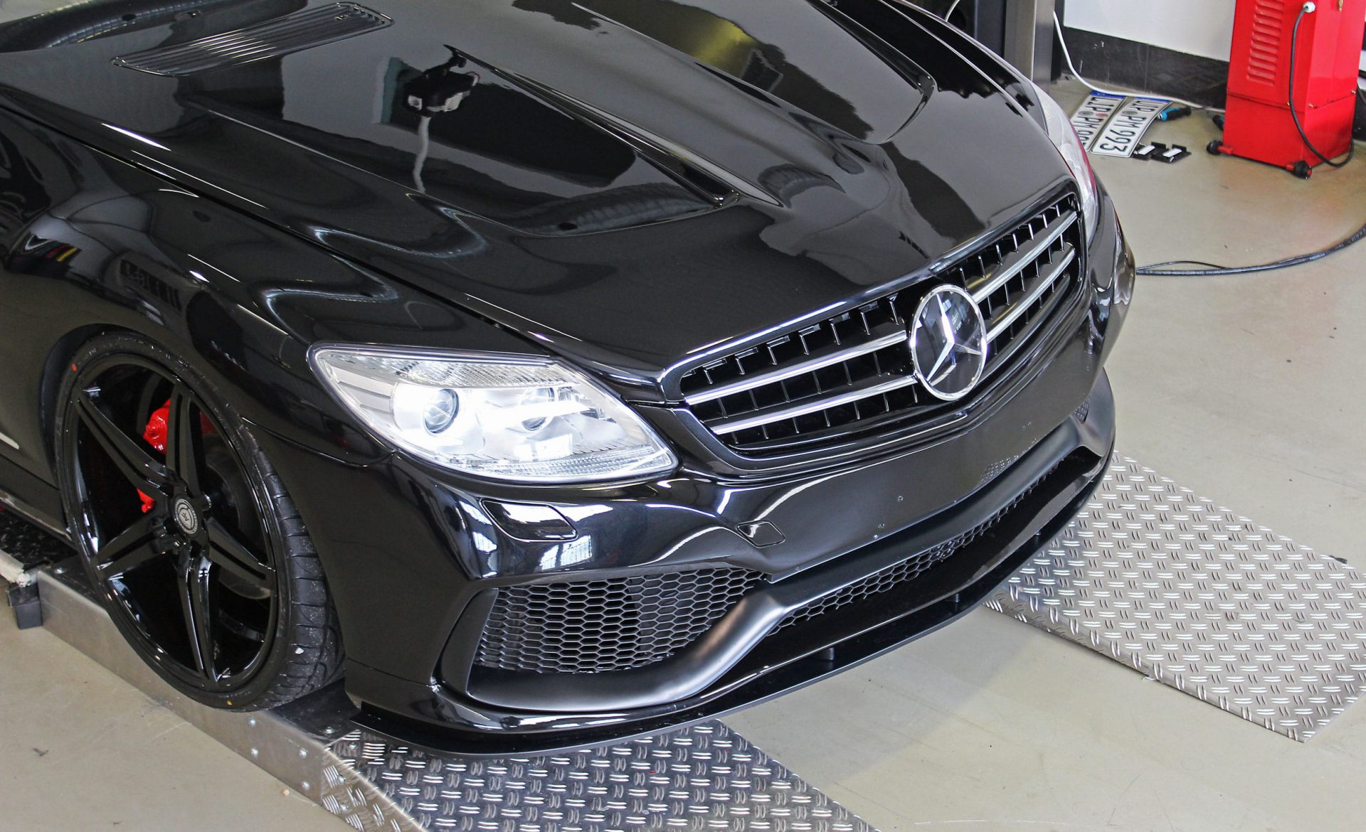 PD Black Edition V4 Frontspoilerlippe (PU-RIM) für Mercedes CL C216