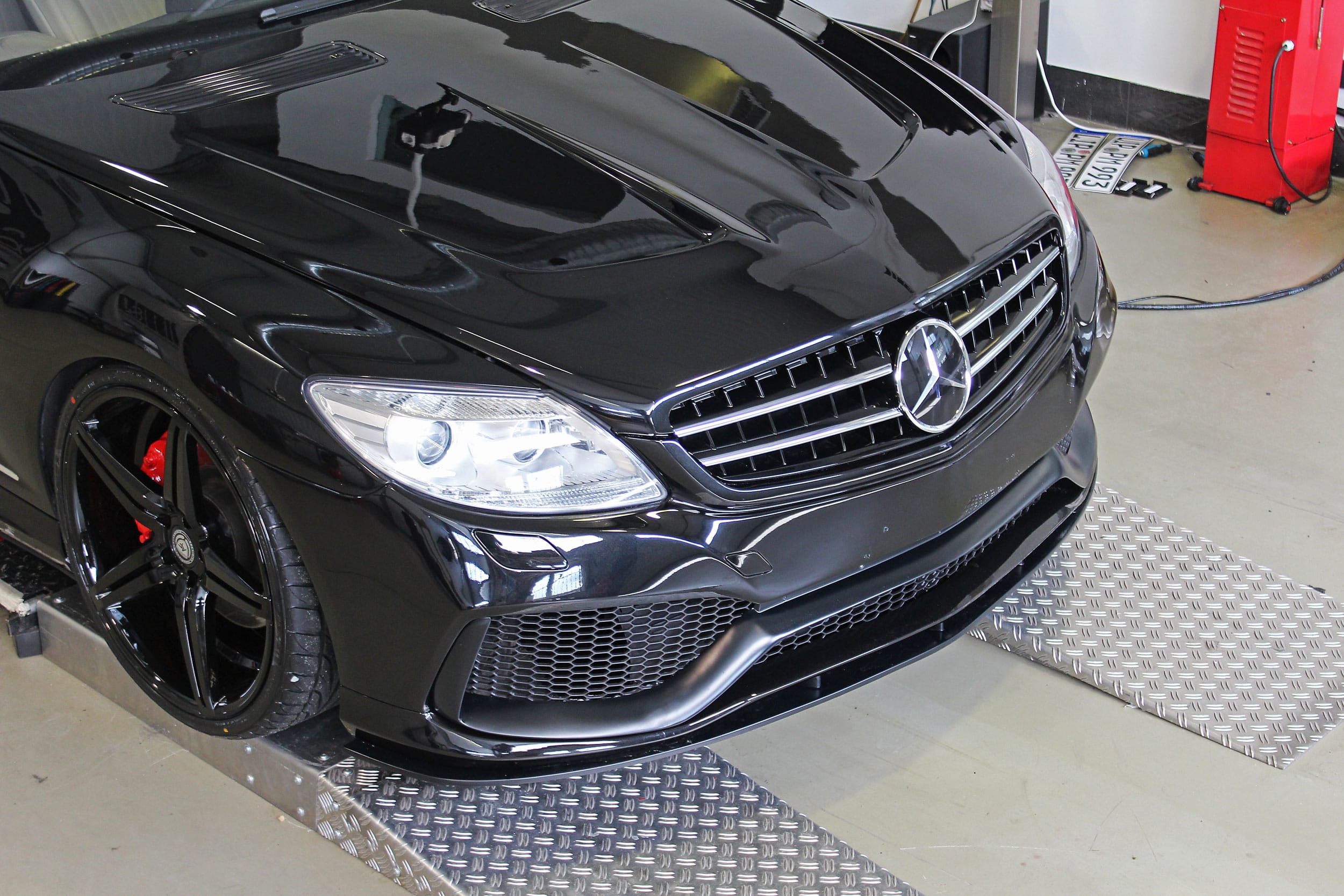 PD Black Edition V4 Front Lip Spoiler (PU-RIM) for Mercedes CL C216