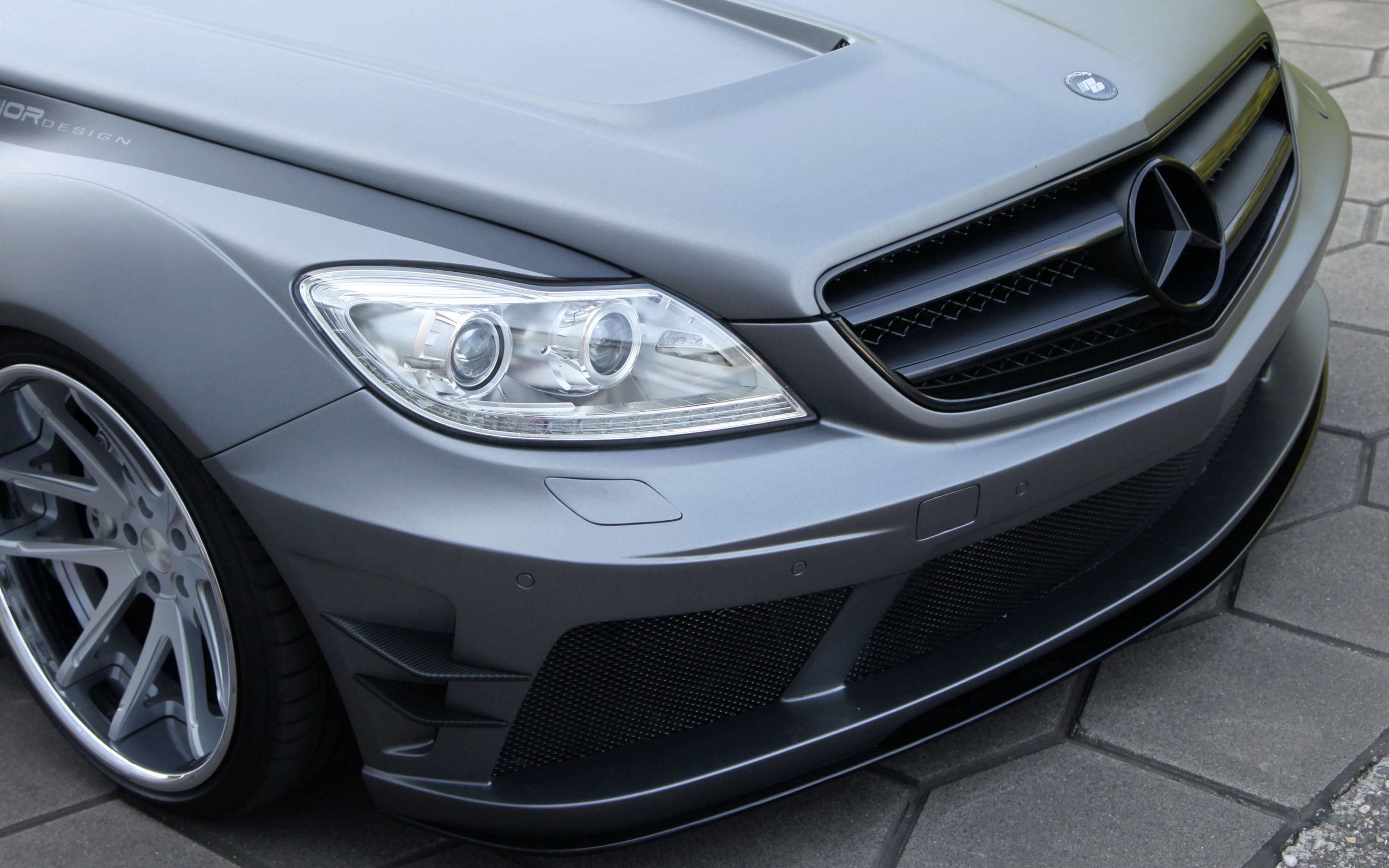 PD Black Edition V2 Front Widenings Lip for Mercedes CL C216 Facelift