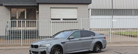 BMW 5-Series M5 F10 Tuning, PD5XX Widebody Aerodynamic Kit + Rennen Forged  R55 Step Lip X Concave Wheels