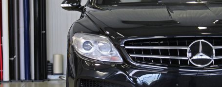 Black Edition V4 Front Bumper + Front Lip Spoiler for Mercedes CL C216