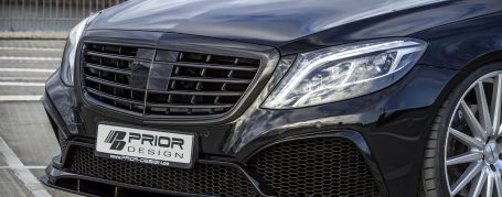 PD800S Front Bumper incl. Front Lip Spoiler and Mesh Inserts for Mercedes S-Class W222