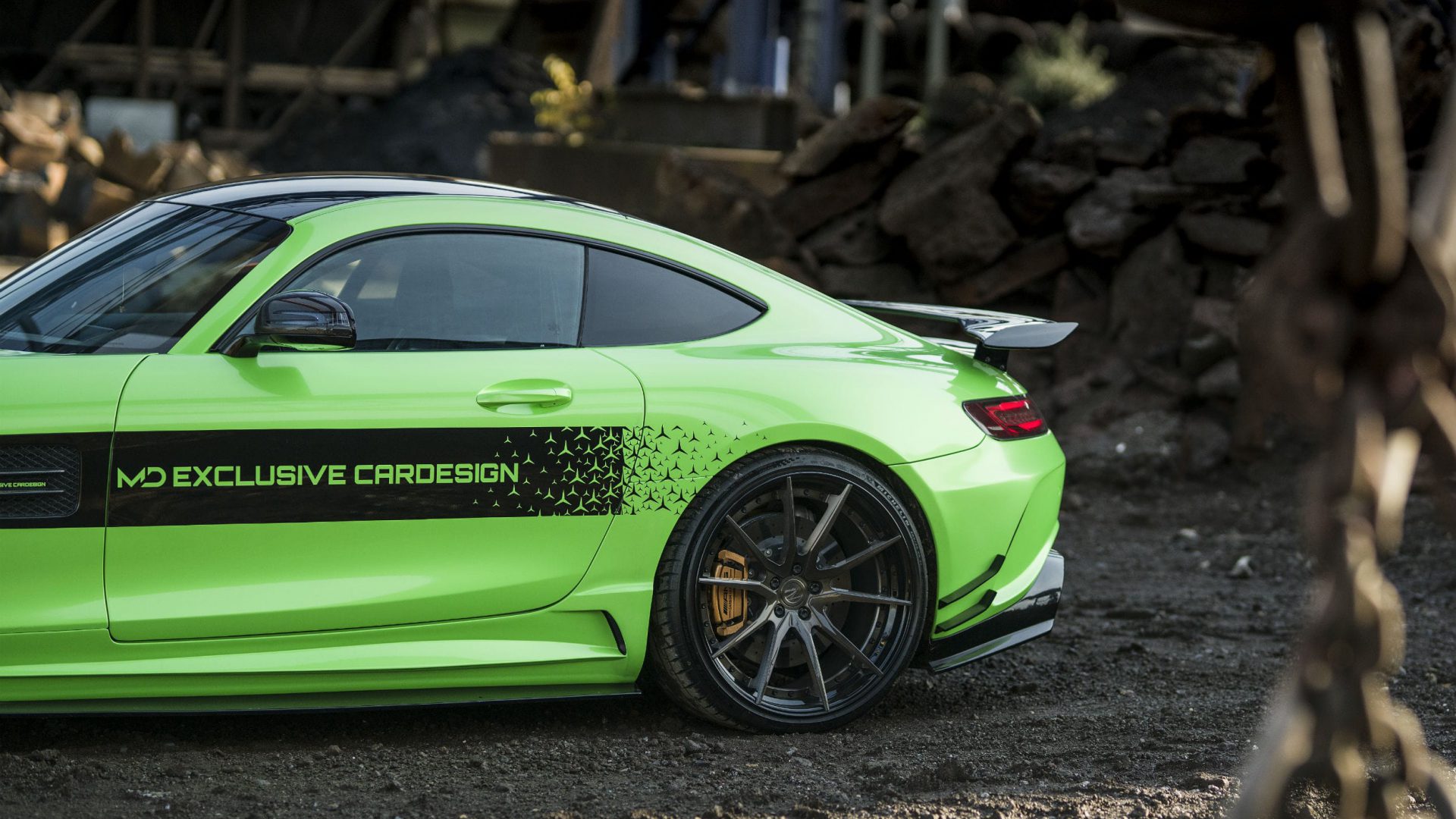 MercedesAMG GT S Coupe Gymkhana Green Tuning PD700GTR Aerodynamic