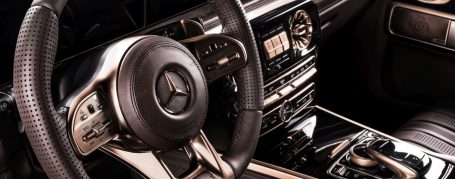 Nappa Leather Steering Wheel with Cooper Add-Ons - Mercedes-AMG G63 W464 Steampunk Edition