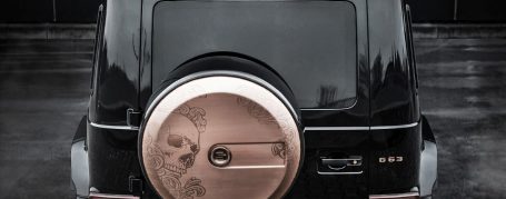 Reserverradabdeckung aus Kupfer mit Steampunk-Grafik - Mercedes-AMG G63 W464 Steampunk Edition